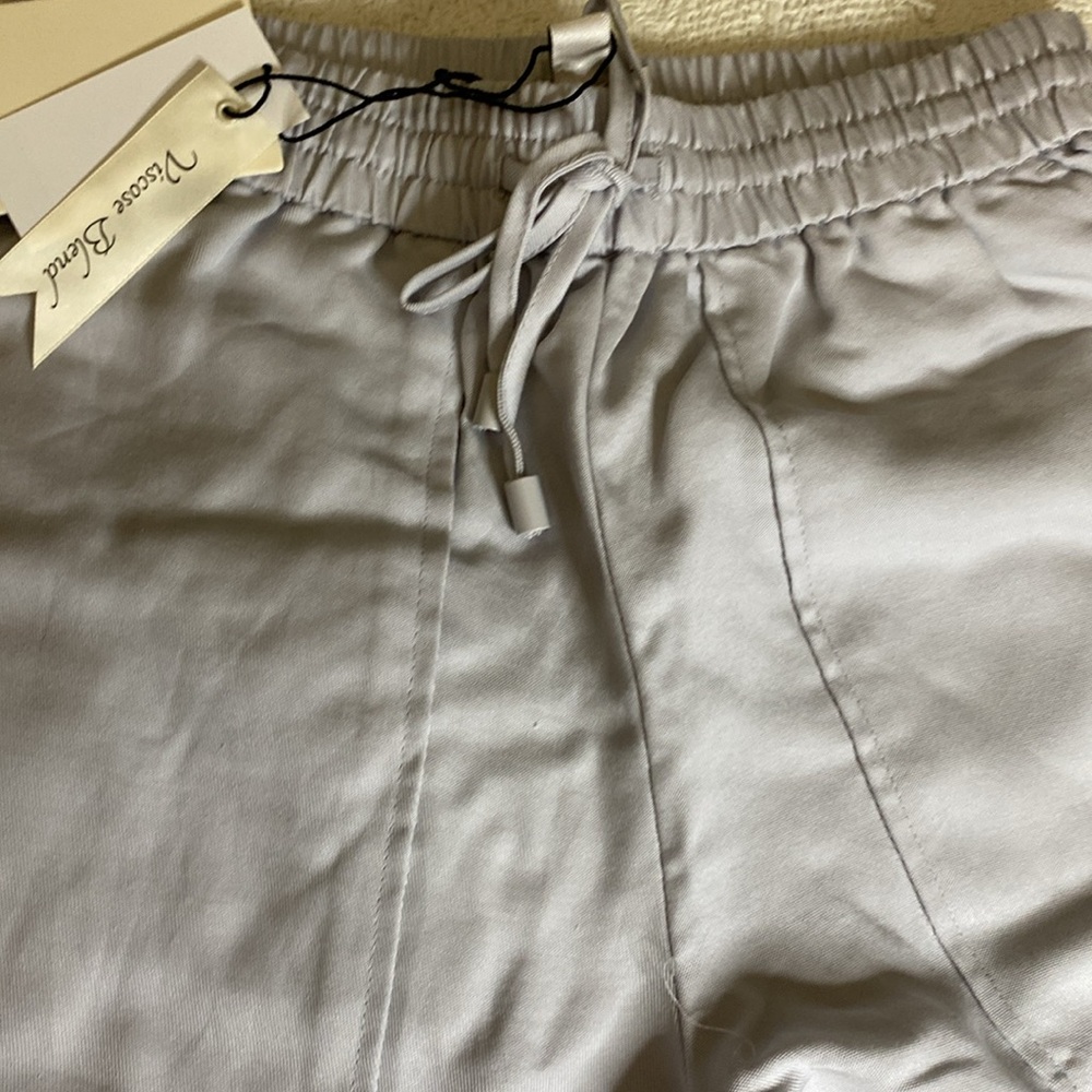 NWT Industry Republic Clothing drawstring light grey cargo pants size S/P - Picture 2 of 11